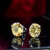 Citrine Earrings in sterling silver 92.5 - Image 3