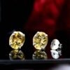 Citrine Earrings in sterling silver 92.5