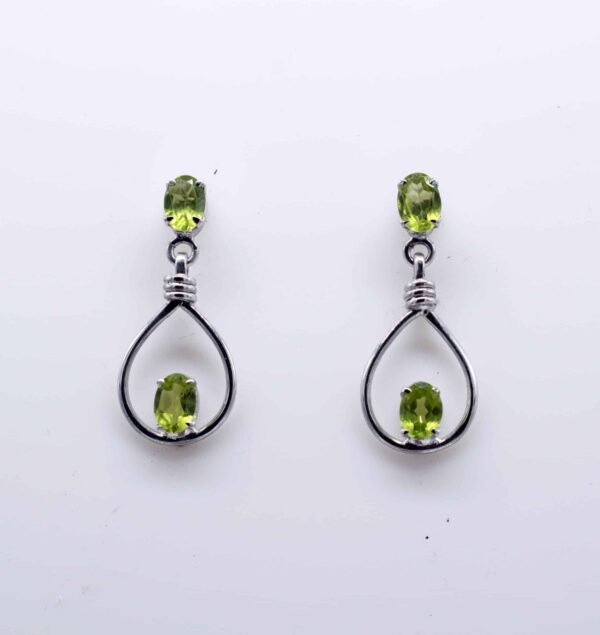 Peridot Twin  Sterling silver (92.5) earrings