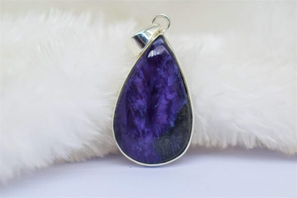 Charoite Silver Necklace.