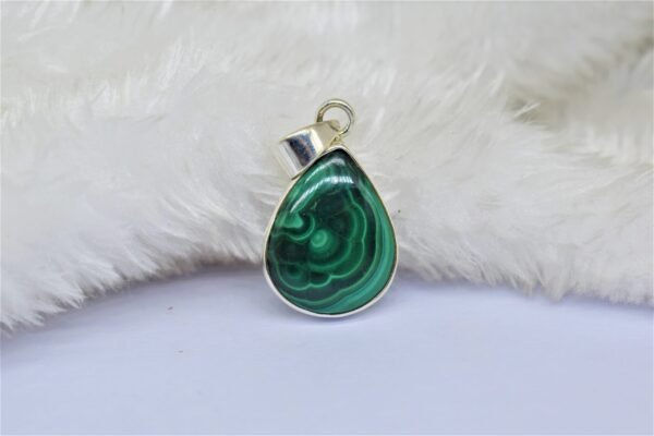 Malachite Gemstone Pendant.