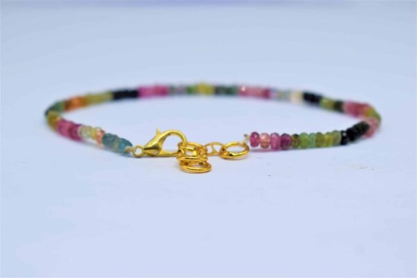 Multi tourmaline Gemstone bracelet - Image 2