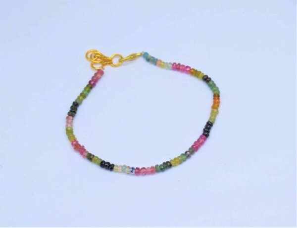 Multi tourmaline Gemstone bracelet - Image 4