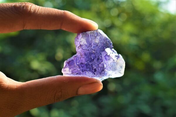 Natural Purple Fluorite with mini cubic Cluster.