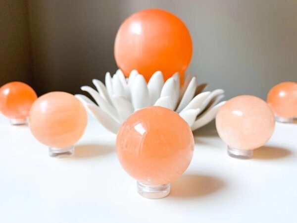 Orange Selenite Sphere - Image 2