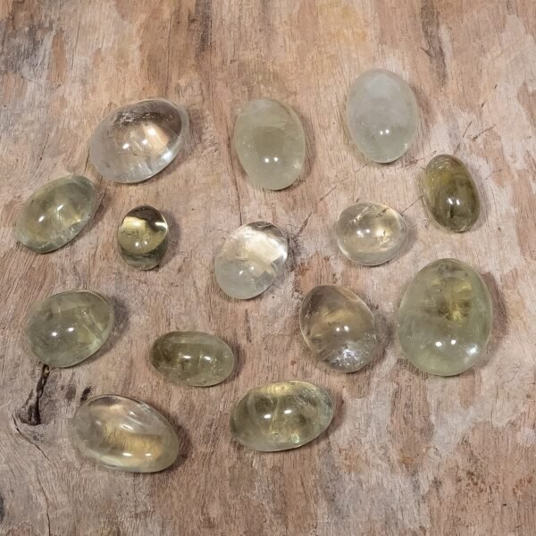 Green Amethyst tumbled crystal