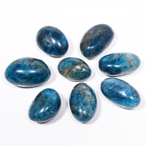 Blue Apatite tumbled crystals